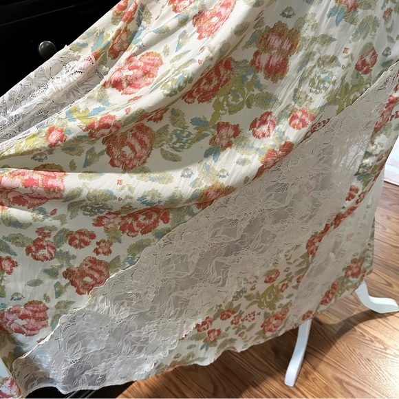 Free People Floral High Low Dress in Pink and Cream - Picture 6 of 16